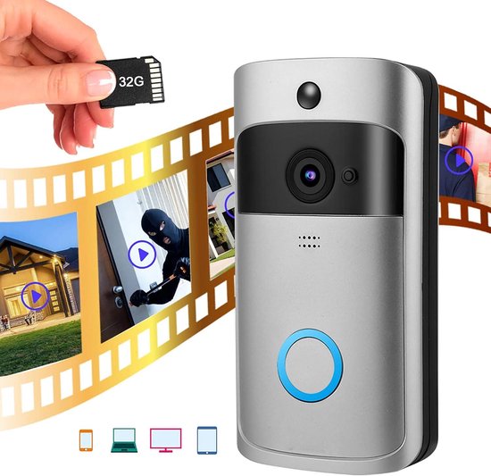 Ring Video Deurbel met 1280p HD Video en Geavanceerde Bewegingsdetectie - Bedrade Installatie van Merkloos — afbeelding 3