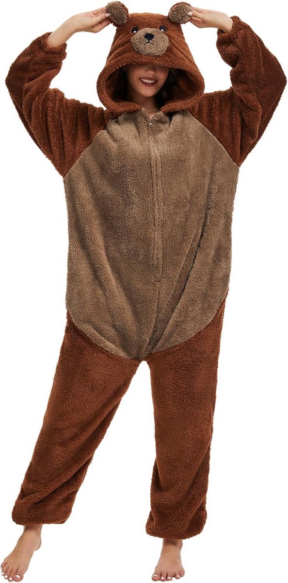 Unisex Kigurumi Pyjama Onesie voor Volwassenen - Dierenkostuum voor Carnaval en Cosplay