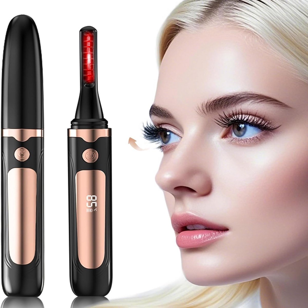 Elektrische Wimpertang met 4 Temperatuurstanden en USB Opladen