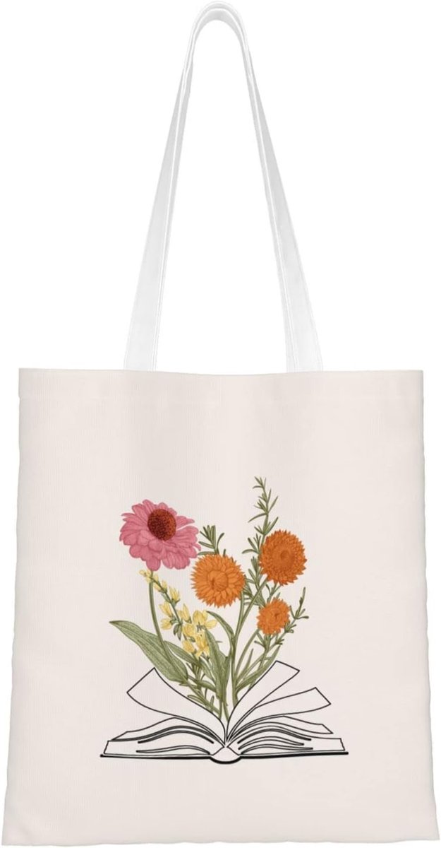 Sterke Herbruikbare Canvas Boodschappentas voor Boodschappen, Strand en Reizen
