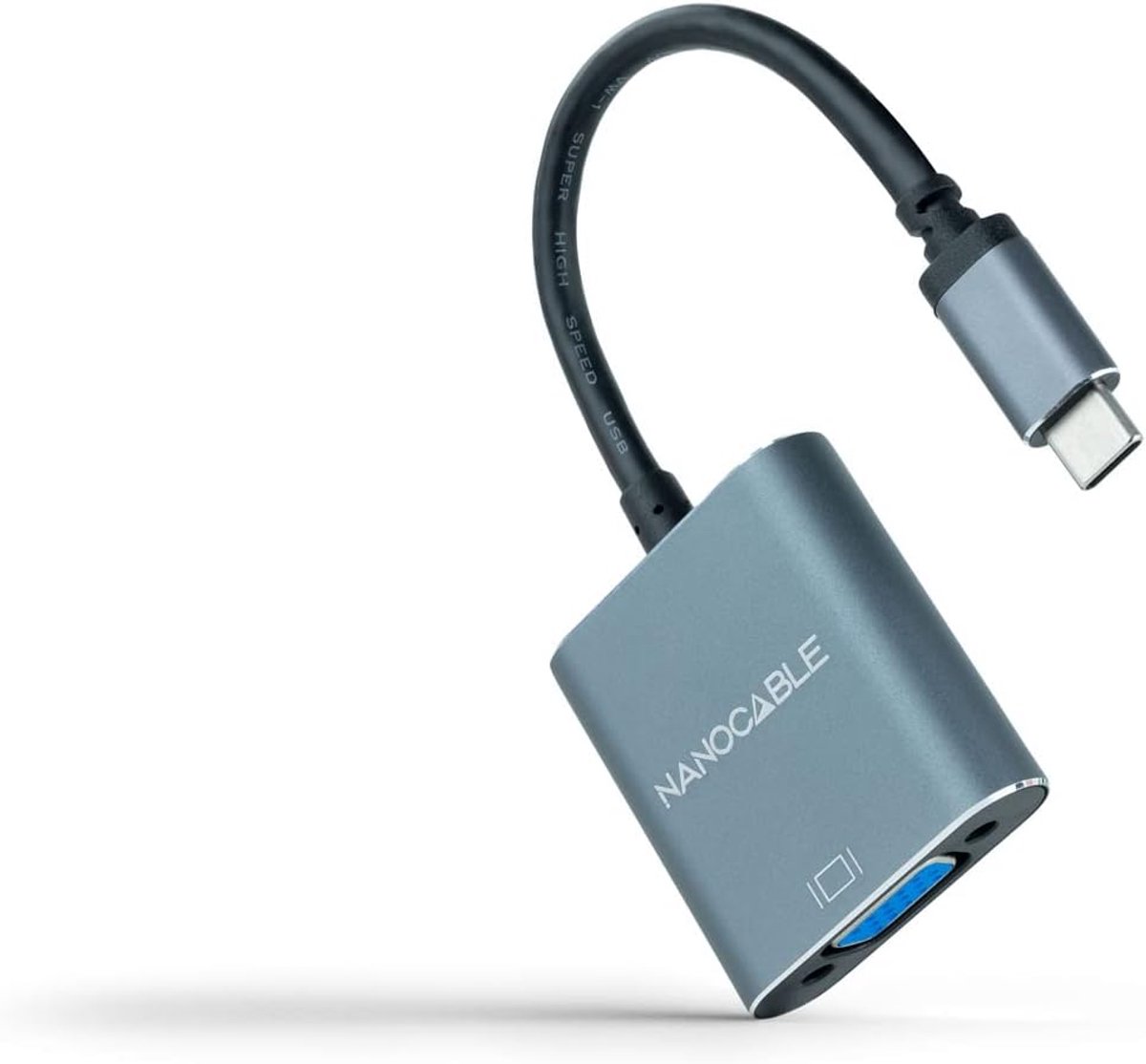 USB-C naar VGA Adapter Kabel - Compacte Aluminium Video Converter
