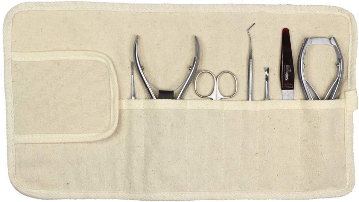 Manicure en Pedicure Set - 7-delig RVS Nagelverzorgingsset met Opbergroltas