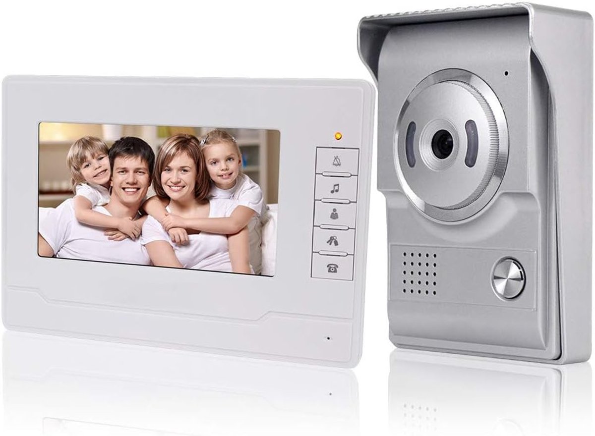 Video Intercom Systeem met 7 Inch Monitor en Waterdichte Buitenunit (Deurbel)