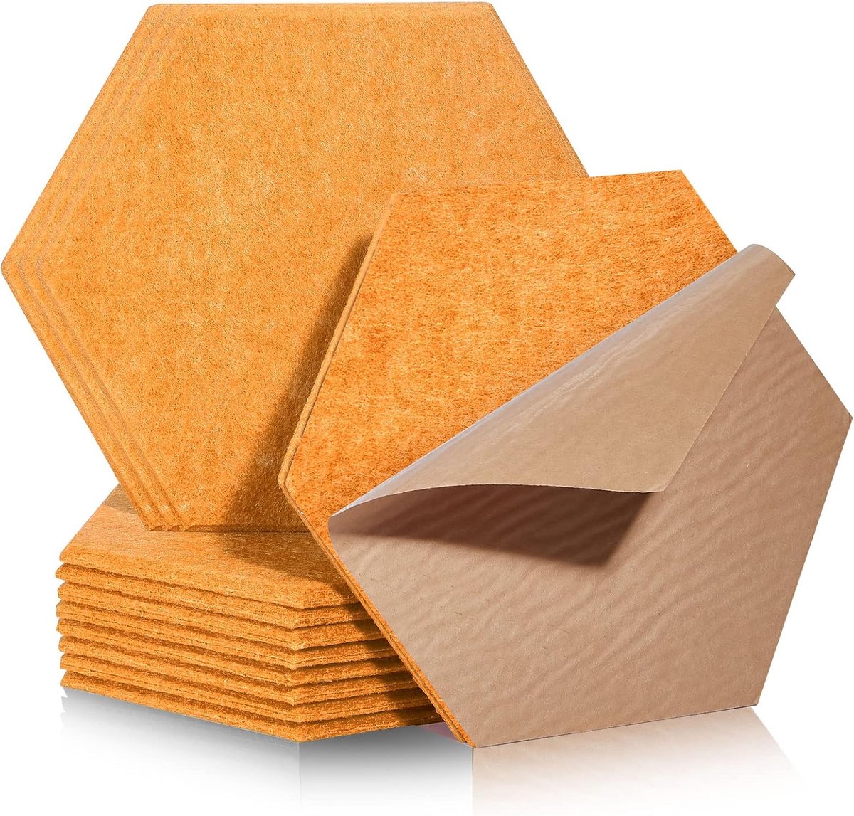 Akoestische Platen - Geluidsisolatie Panel - Ruimte Verbetering - Hoge Dichtheid Absorptie - 12 Stuks - Geel