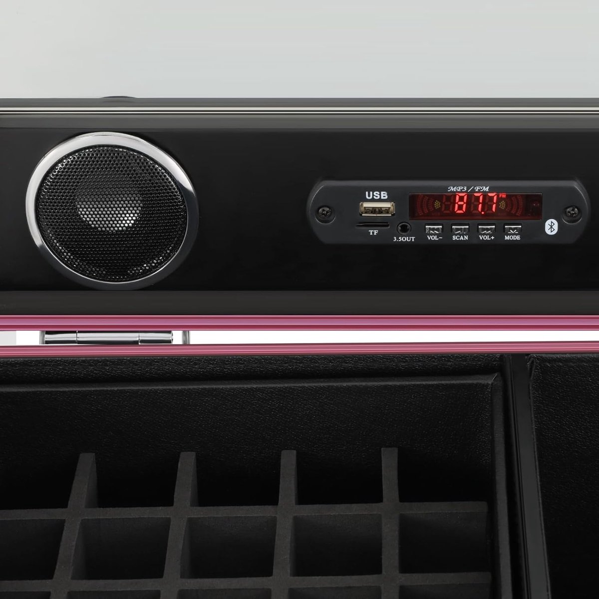 Professionele Make-up Trolley met Wielen en Bluetooth Speaker - Verplaatsbare Beautycase