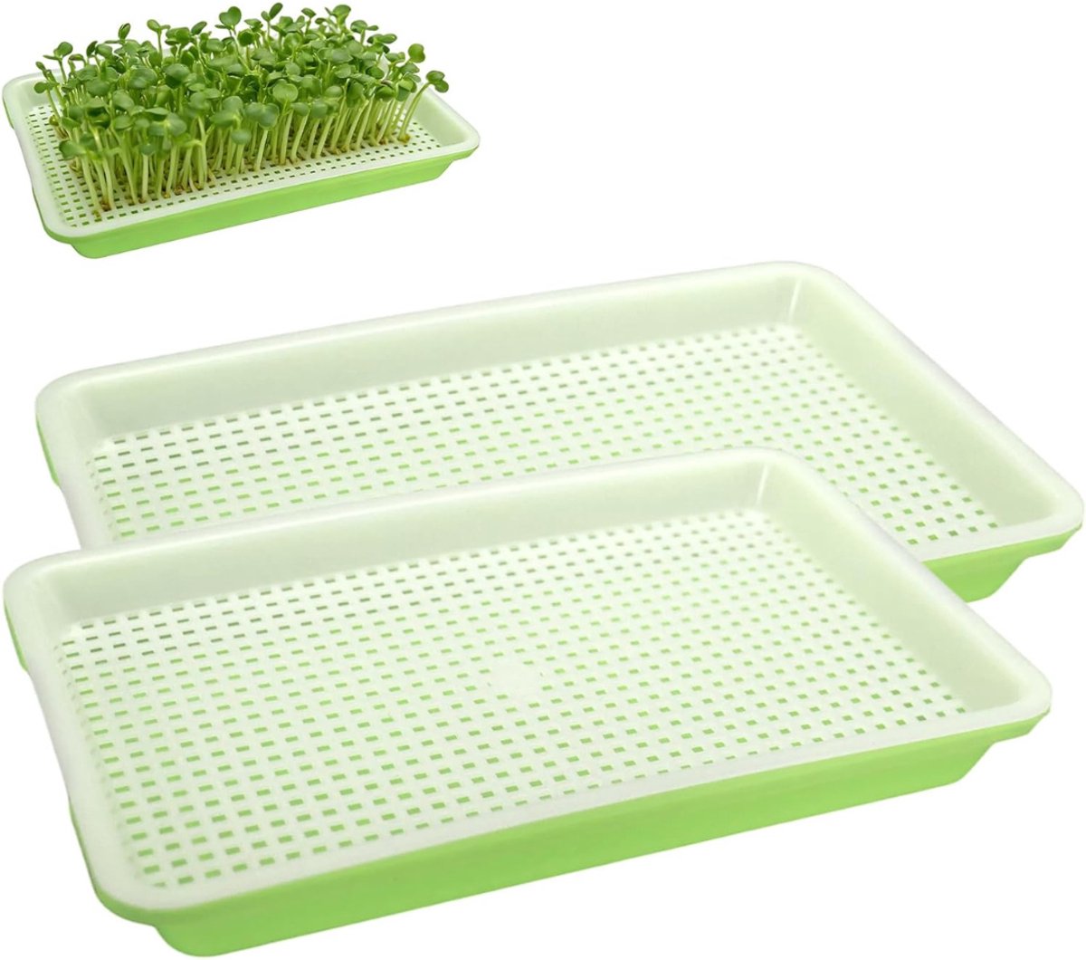 White-Label® Kiempot voor Kiemzaden - Kiemtoren - Wit en Groen