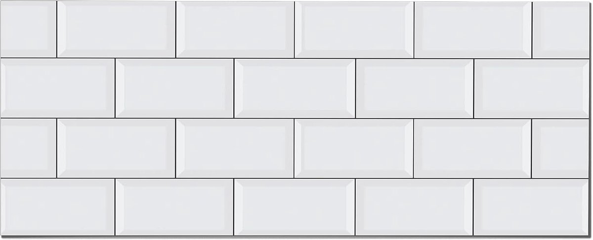 Zelfklevende Keukenachterwand Tegellook Wit Baksteen 60x200 cm Spatbescherming