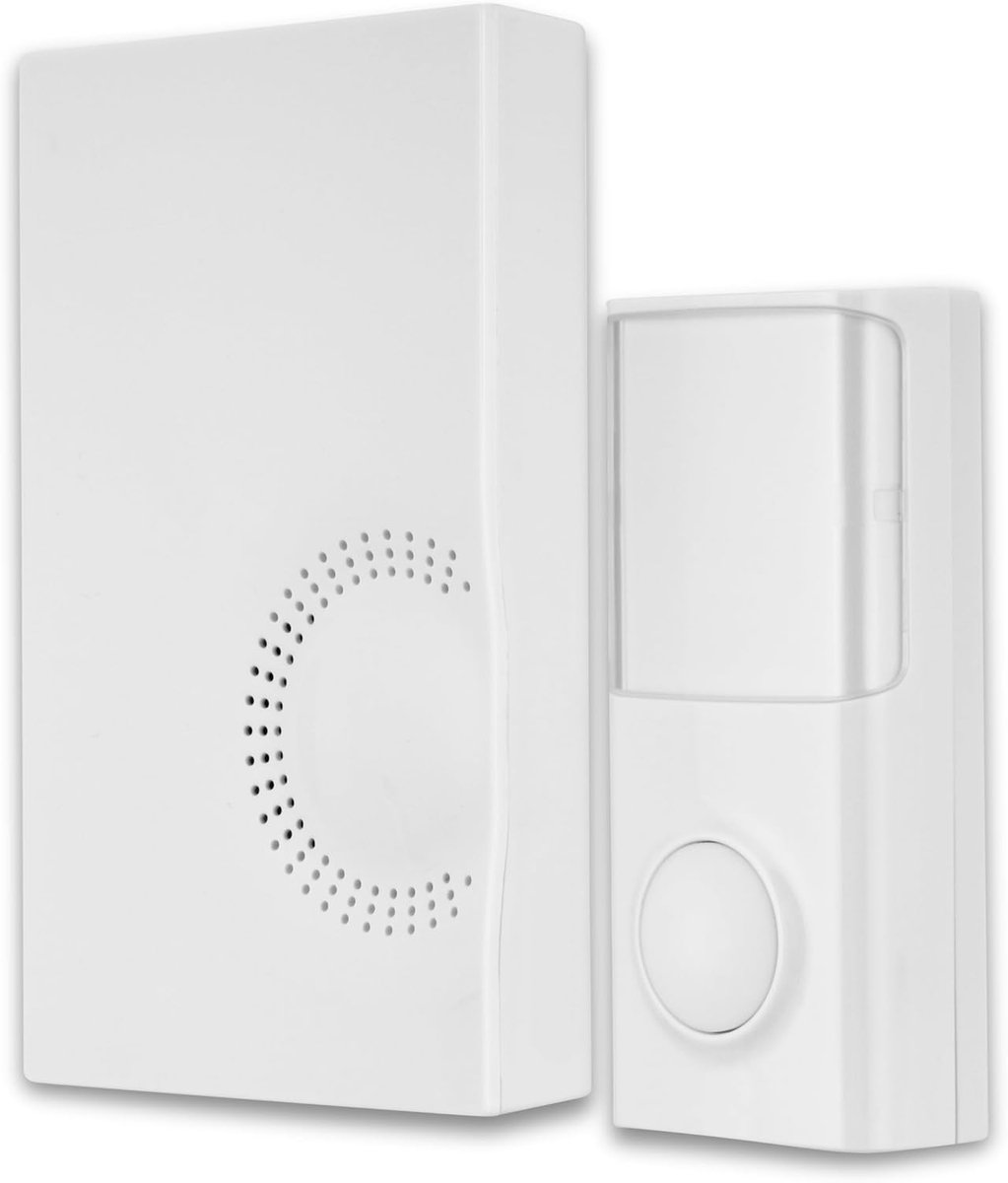Draadloze Deurbel Set - Gong en Knop - Eenvoudige Installatie - 200 Meter Bereik - 90 dB Geluid - Wit