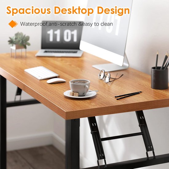 Opklapbare Computertafel en Bureau voor Thuis en Kantoor — afbeelding 2