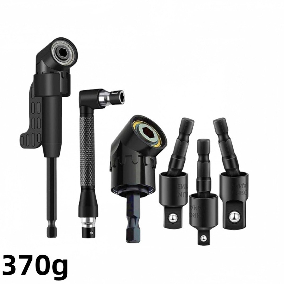 Hoekbooradapter, boorhamer verlengstang, slagmoersleutel adapterset, bit, hoekstuk, schroevendraaier hoekstuk, universele verbindingsstang, verbindingsstangset, stijl 1