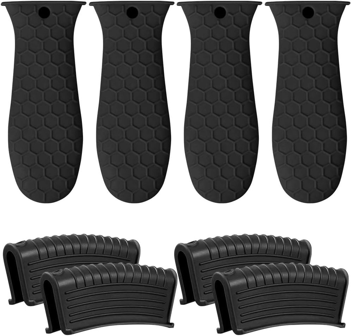 8-Pack Hittebestendige Siliconen Pannengreep Beschermers - Anti-slip Handvat Covers