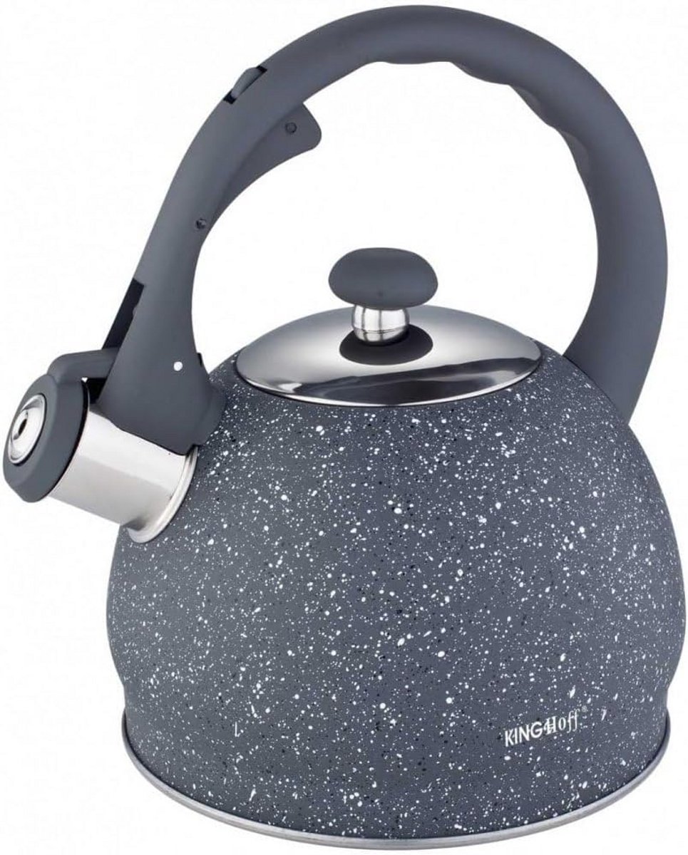 Fluitketel - Waterketel - Thee Zetten - Marmorimitatie - 2 Liter - Mat