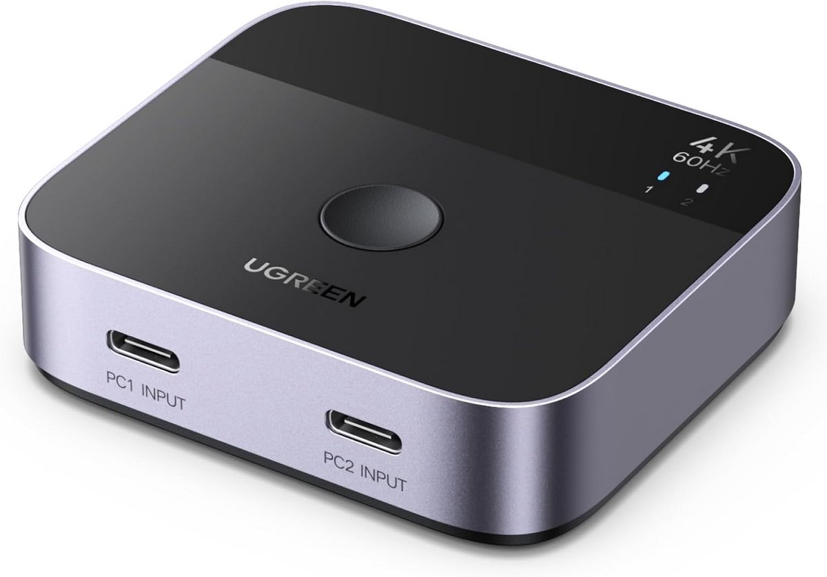 USB C HDMI Schakelaar 2-in-1 Uit voor 4K@60Hz met Plug & Play