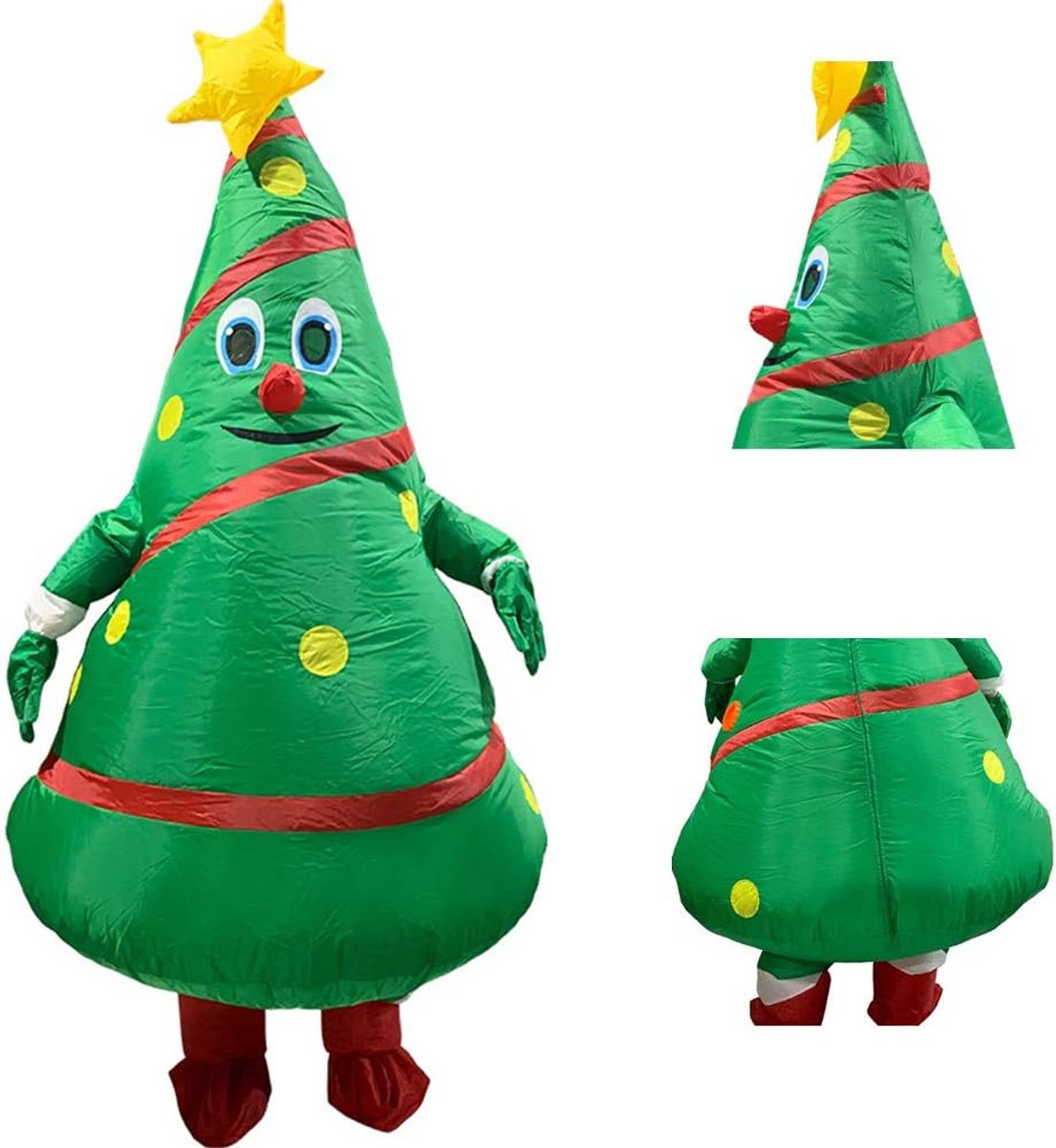 Opblaasbaar Kerstboom Kostuum voor Feestjes en Cosplay