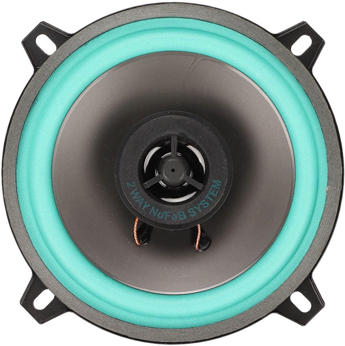 Set van 2x 5 Inch 2-Weg Auto Coaxiale Luidsprekers 100W Stereo Hifi Geluid