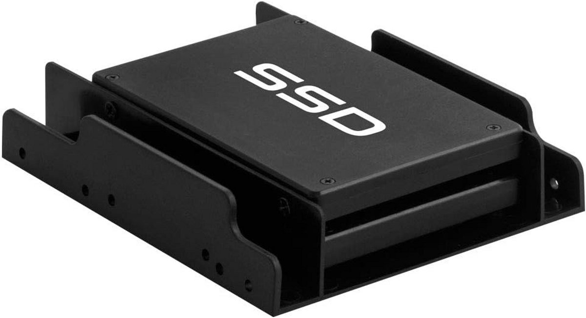 Interne Montageset voor 2x 2,5 inch SSD/HDD naar 3,5 inch Bay