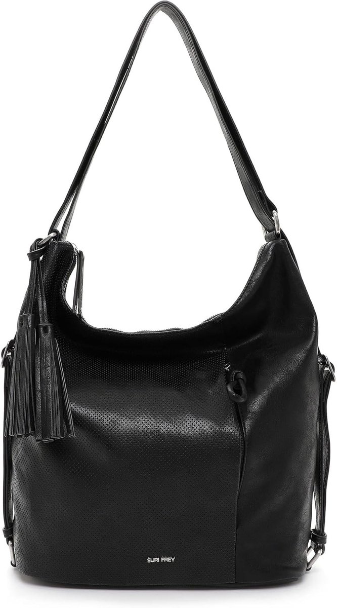 Dames handtas met pompon effen design zacht materiaal
