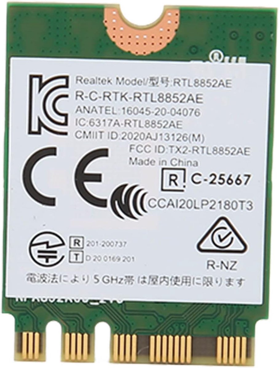 Snelle WiFi 6 (802.11AX) M.2 Netwerkkaart met Bluetooth 5.2 voor Laptop en Desktop