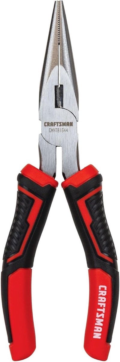 Lange Neus Tang - Precisie Tang - Klusjes Monteren - Duurzame Constructie - 15 cm - Rood