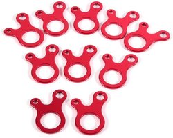 Tentlijn Spanners - Touwveters Adjuster - Buiten Kamperen - Aluminium 3 Gaten - Compact Lichtgewicht
