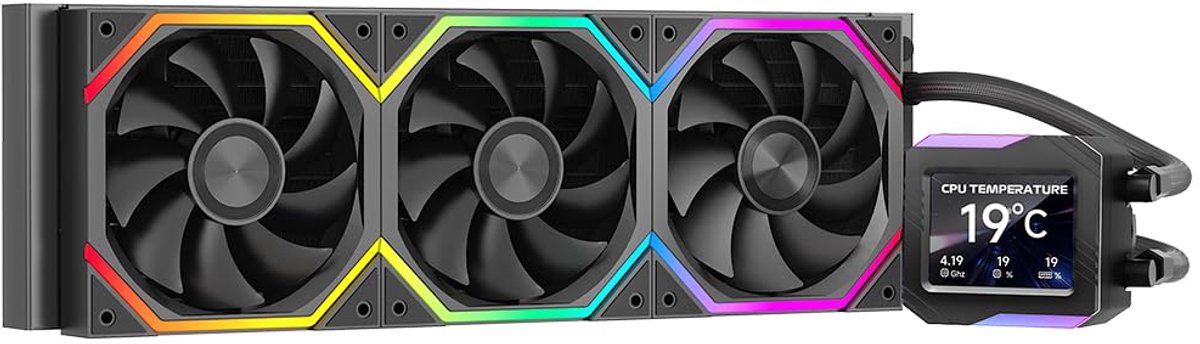 Waterkoeling Systeem - Componenten Koeler - PC Prestaties Optimaliseren - 2.8 Inch IPS LCD - 360mm Radiator - Zwart