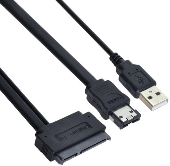 SATA Kabel Adapter - Externe Harde Schijf - Data Overzetten - Dubbele Voeding - 50cm — afbeelding 2
