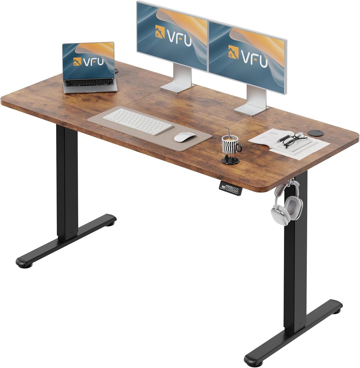 Elektrisch In Hoogte Verstelbaar Bureau 140x60 cm - Stabureau met Geheugenfunctie