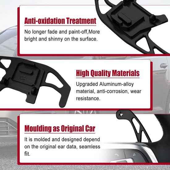 Aluminium Schakelpeddels Stuurwiel Verlengstukken Universele Sportieve Auto Accessoire — afbeelding 5