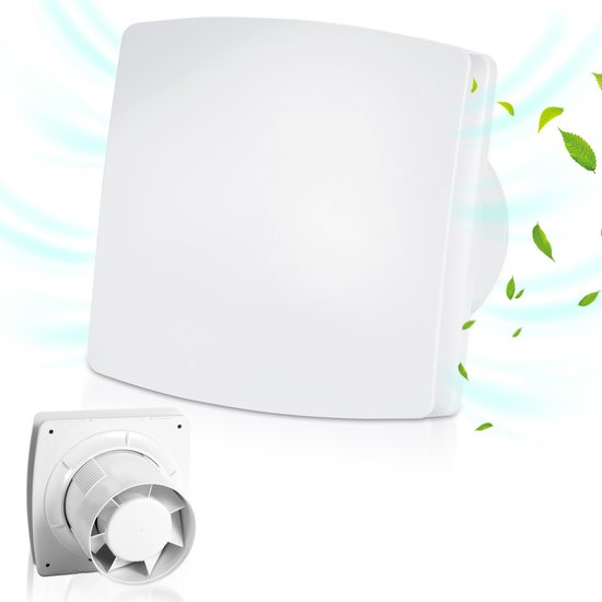 100 mm 12 W 95 m³/u Afvoerventilator met Terugslagventiel - Ramen en Wandmontage