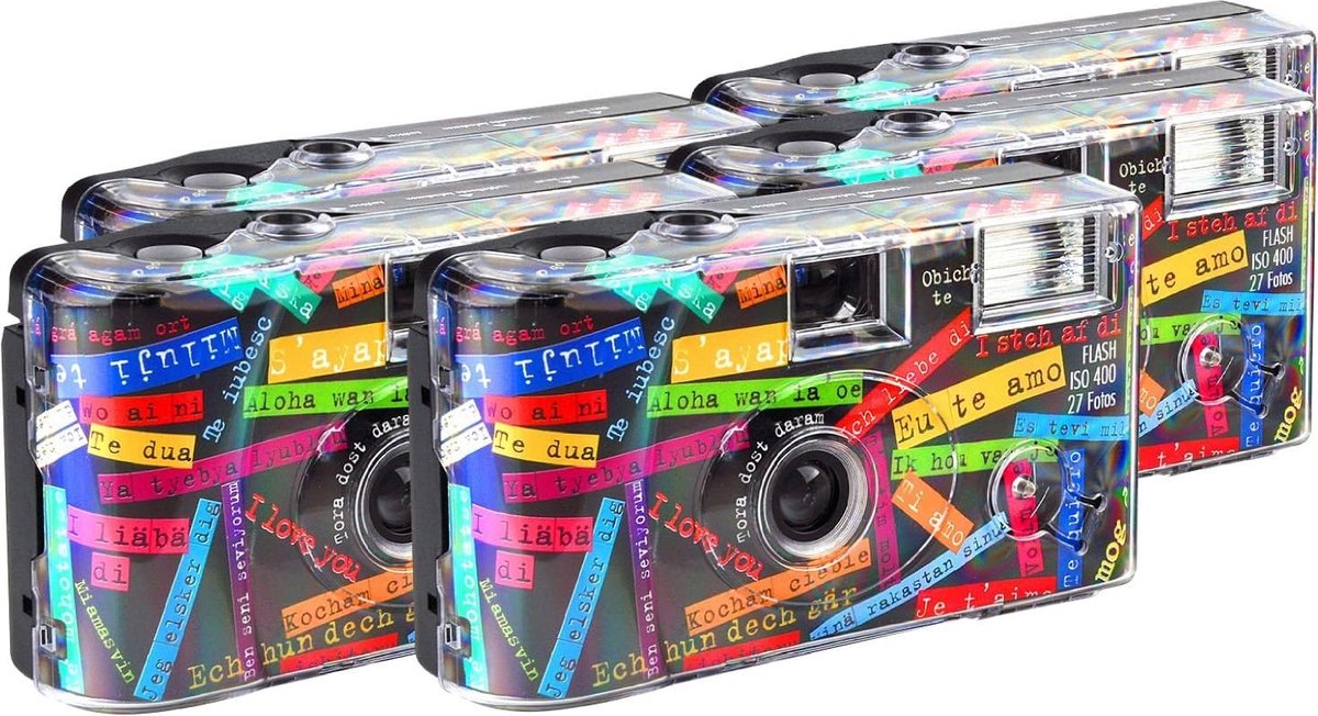 Wegwerpcamera met Flits voor Feestjes en Vakanties (5 Stuks)
