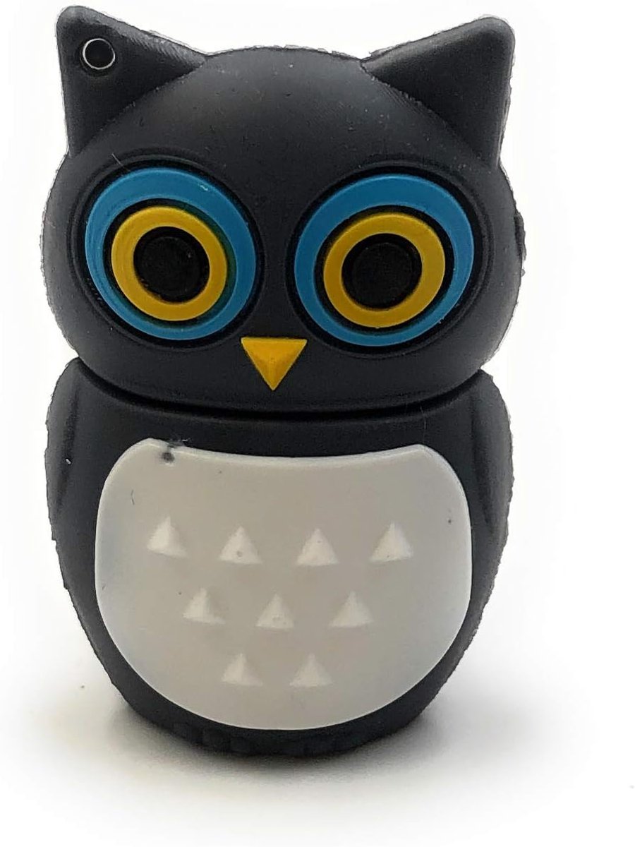 USB-stick Uil - Geheugenstick Opslag - Data Overdragen - Uniek Vormgegeven - Grijs