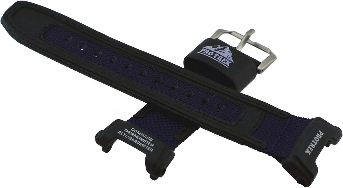 Horlogeband Vervanging - Bandje Heren - Horloge Reparatie - Stof en Leer - 173 x 46 cm - Blauw