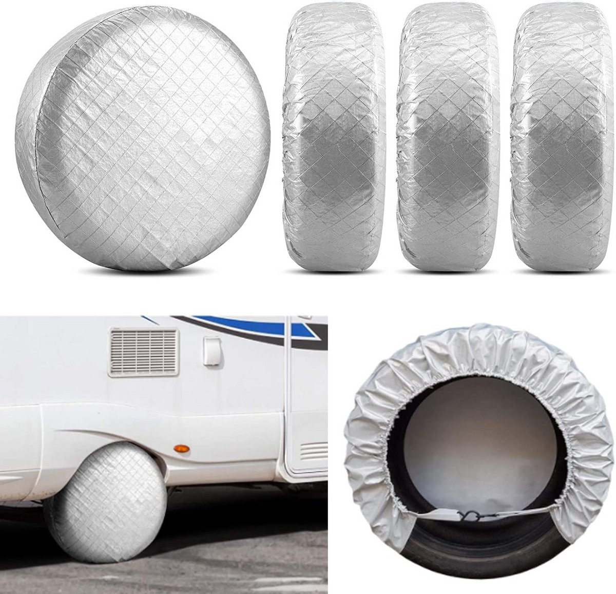 Bandenhoezen Set van 4 voor 30"-32" Wielen - Waterdicht en Stofdicht met UV-bescherming