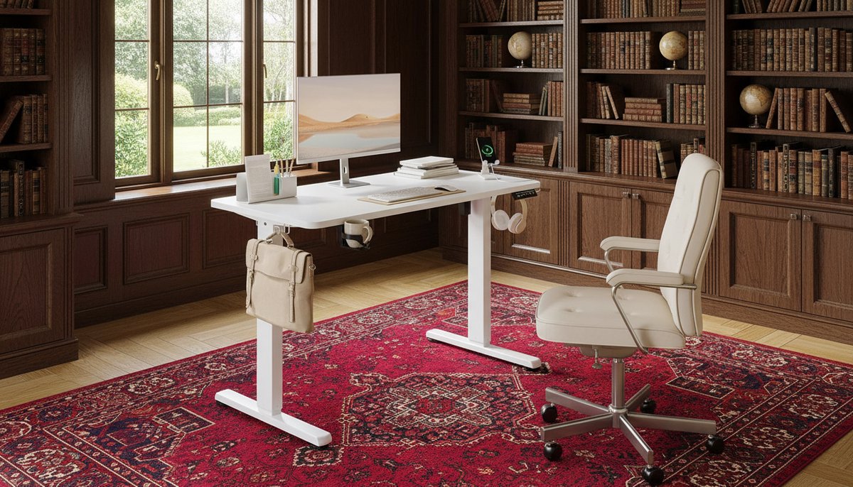 Electric Desk 120x60 cm – Casa Velluto ProStand White – Elektrisch Zit-Sta Bureau met USB-C Oplaadpoort, Geheugenfunctie, Anti-Collision Sensor, Ergonomisch Sta Bureau voor Kantoor & Thuiswerk – Wit