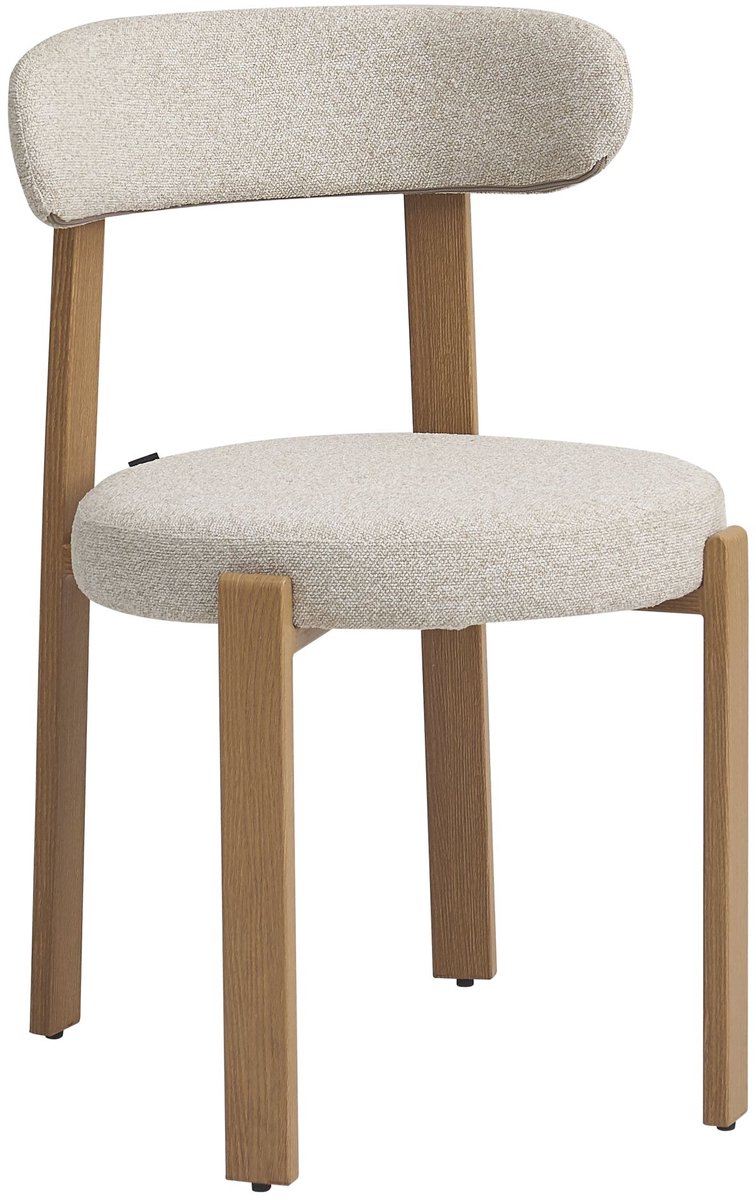 Selsey Afinatte – Eetkamerstoel met bouclé bekleding, Beige