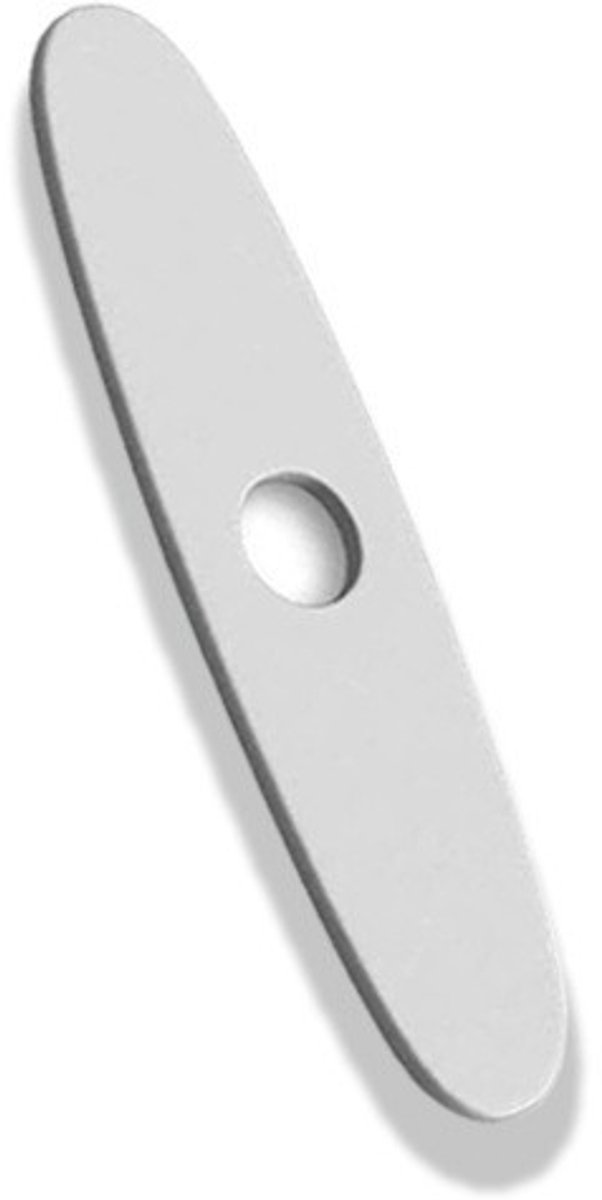 Keukenkraanafdekking van 25 cm (10 inch) voor een- of driegats badkamer- of keukenkranen - zilverkleurig