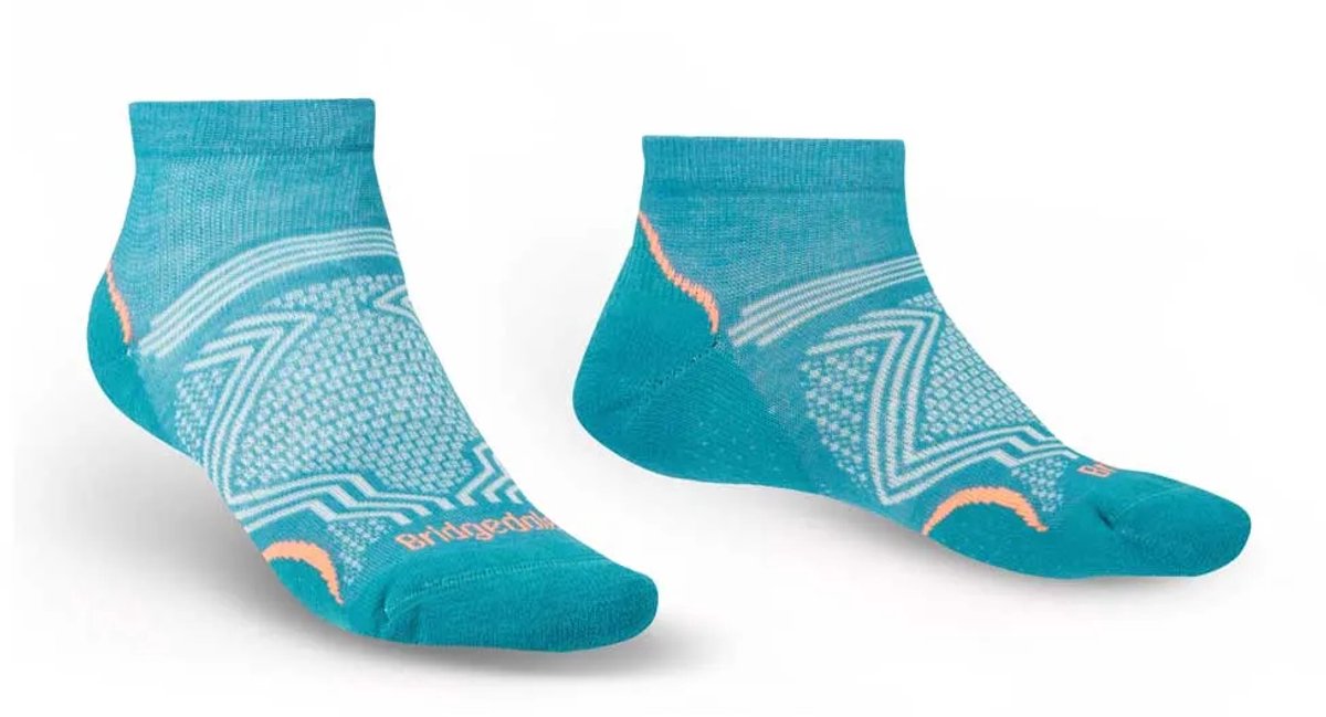 Bridgedale Ultralight T2 Coolmax® Performance Low Sokken Vrouw Turquoise