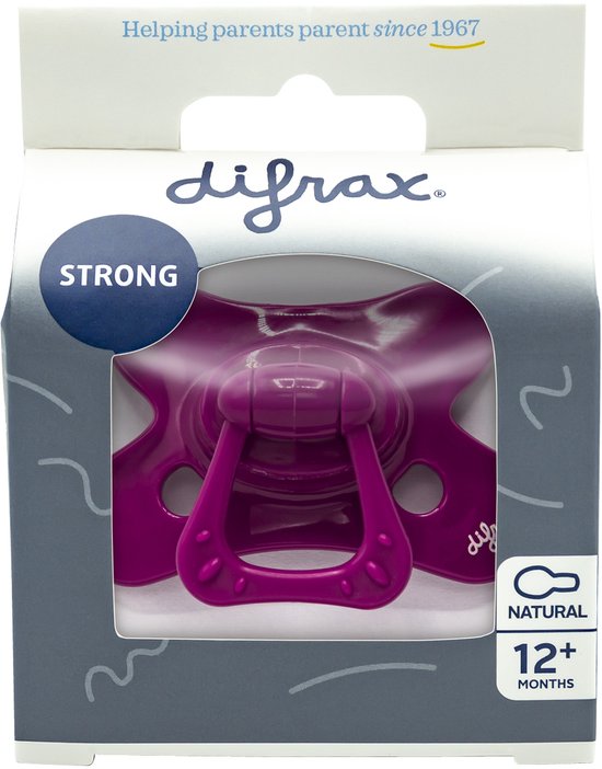 Difrax Fopspeen - Natural - 12+ maanden - Siliconen - Wildberry - 1 stuk van Difrax — afbeelding 5