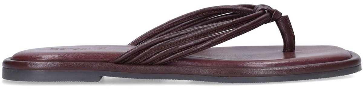Sacha - Dames - Rode leren slippers - Maat 39