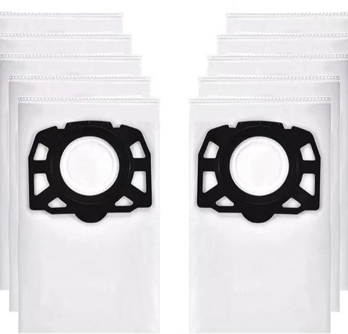 Professionele Stofzuigerzakken (10 Stuks) - Geschikt voor Karcher WD4, WD5, WD6 - 3-Laags Fleece Filtersysteem - 99.9% Filtratie - Geschikt voor Bouwstof & Water - Compatibel met MV4/MV5/MV