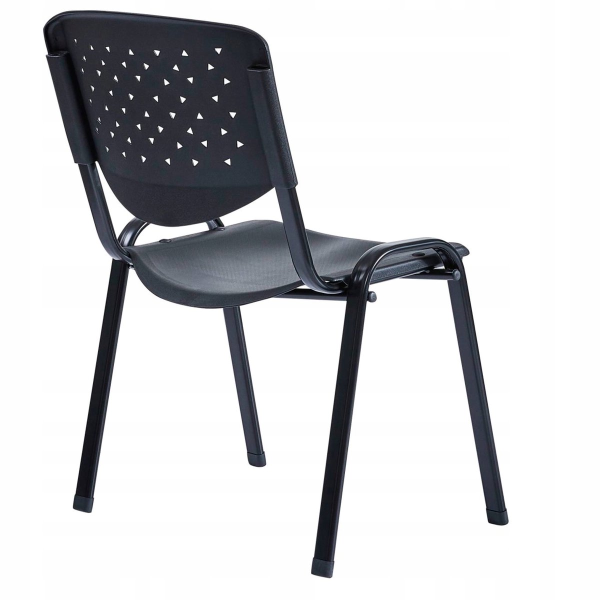 Furnitex K23-FX - Vergaderstoel - Zwart - Stapelbaar - Metalen frame