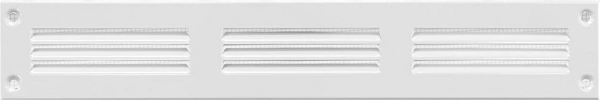 Ventilatierooster met insectenwering - Rechthoekig 400 x 100 mm - Wit