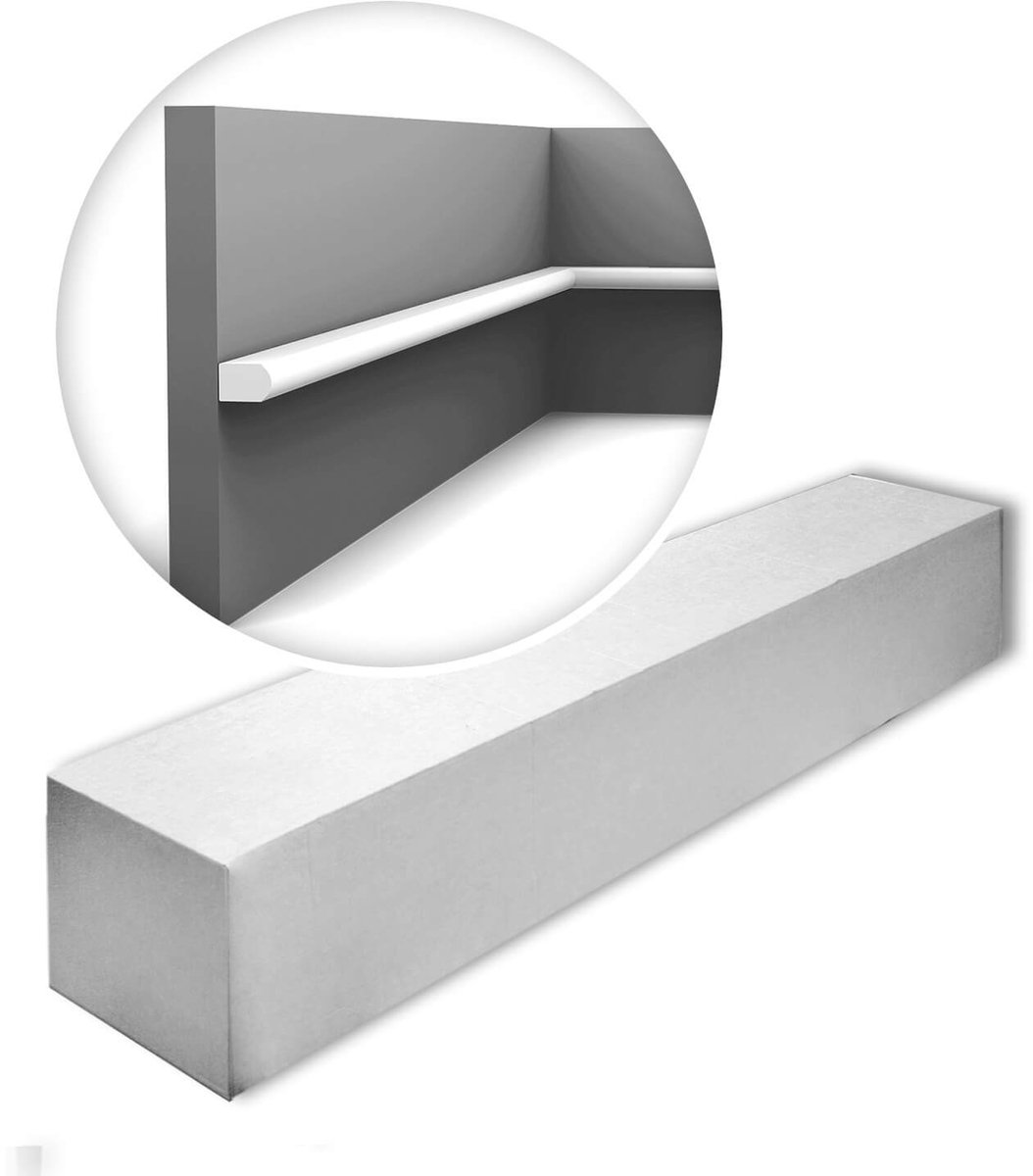 Orac Decor PX209-box MODERN RIBBON 1 doos 70 stukken Wandlijst modern design wit | 140 m