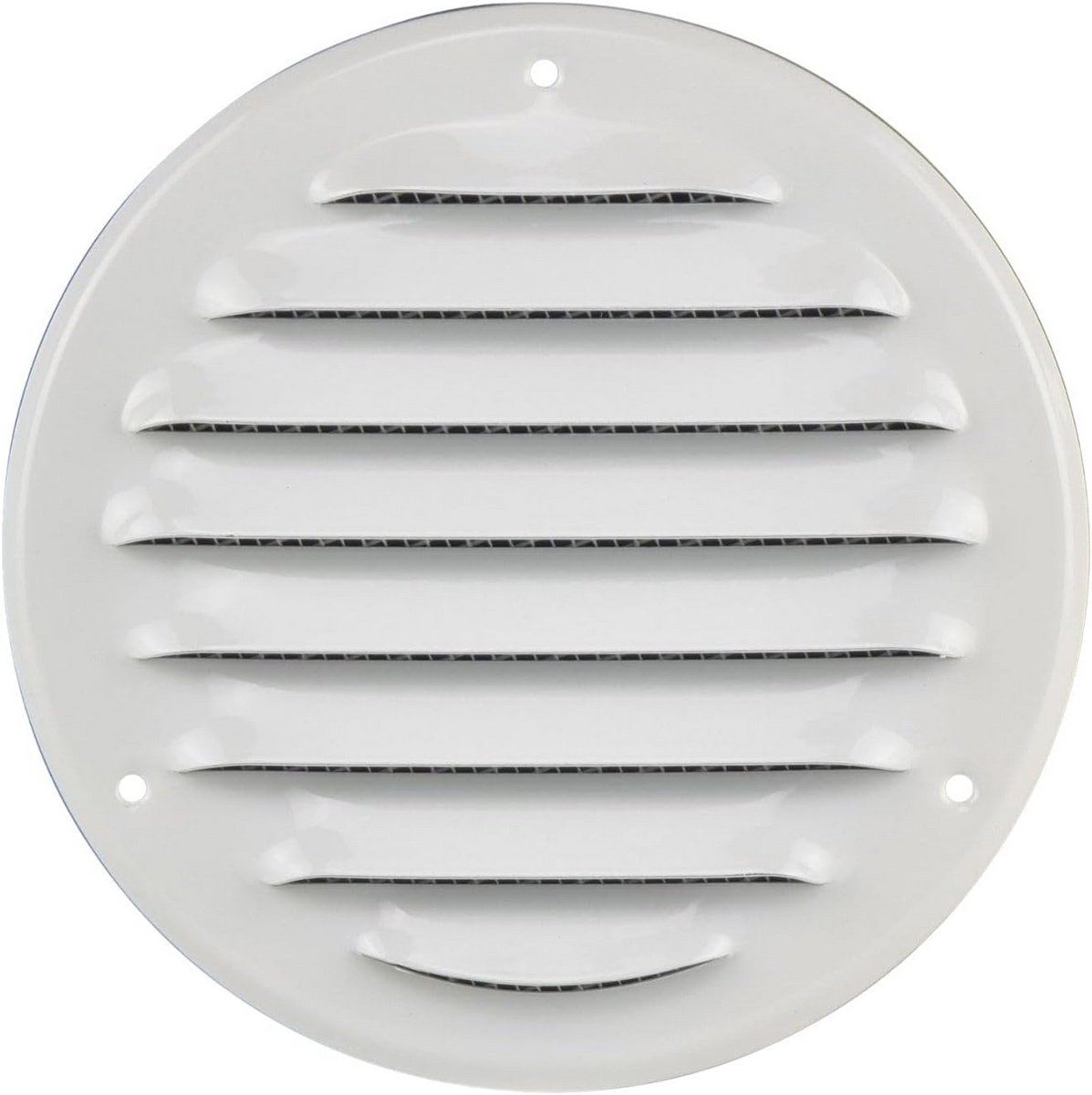 Rond Ventilatierooster 100mm - Plaatstaal Wit - Luchtafvoerrooster met Insectengaas