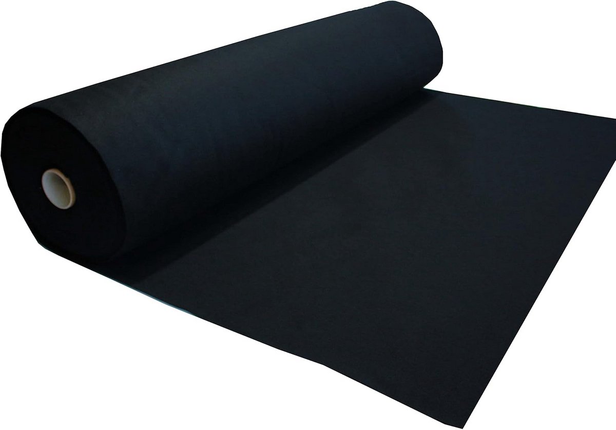 Zwart Viltstof 50x150cm voor Isolatie en Creatieve Projecten