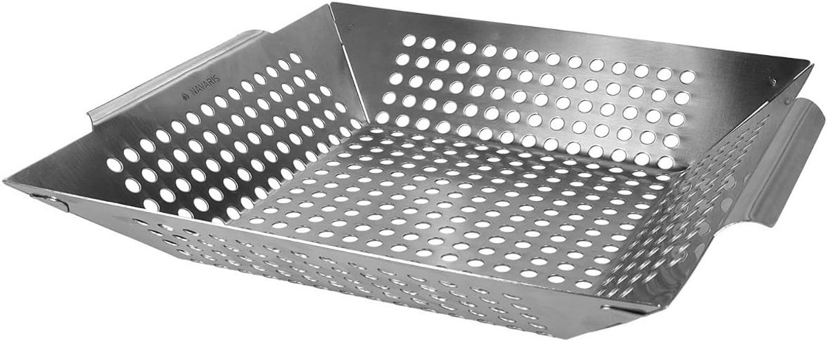 RVS Grillmand voor Groenten en Vlees - Oven en BBQ Geschikt