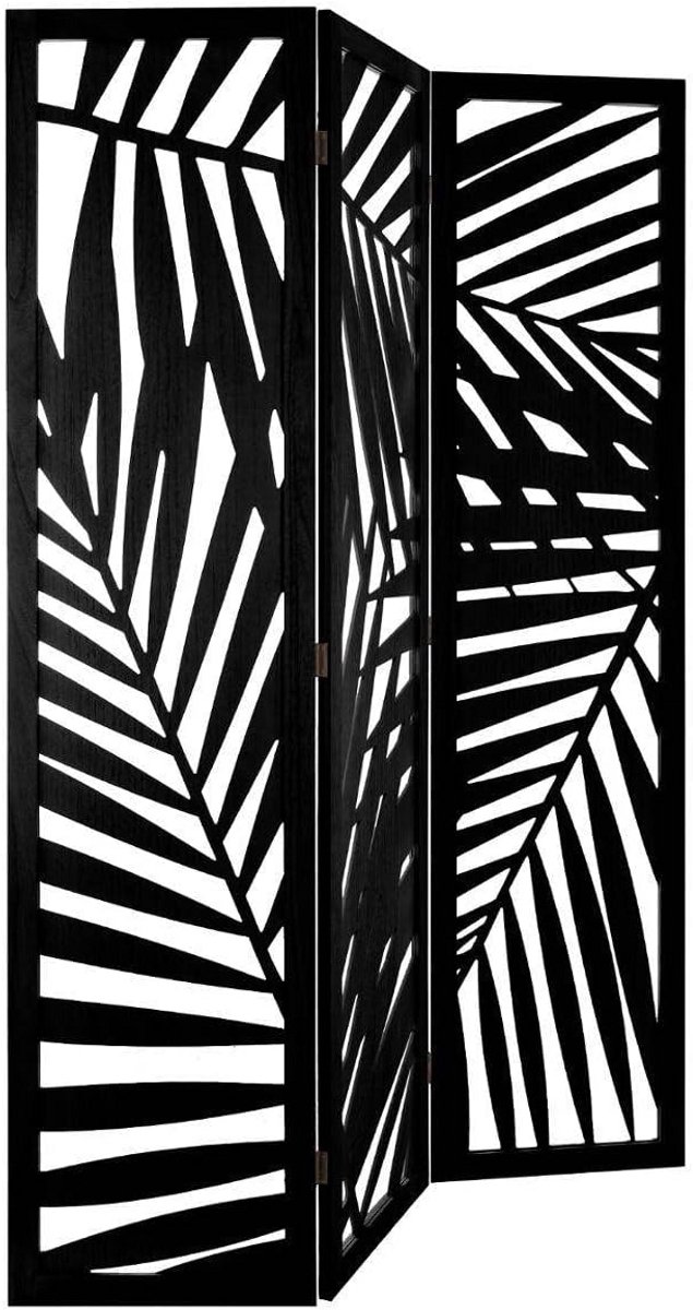 Houten Bladscherm Zwart H170 cm - Tuinscherm/Roomdivider