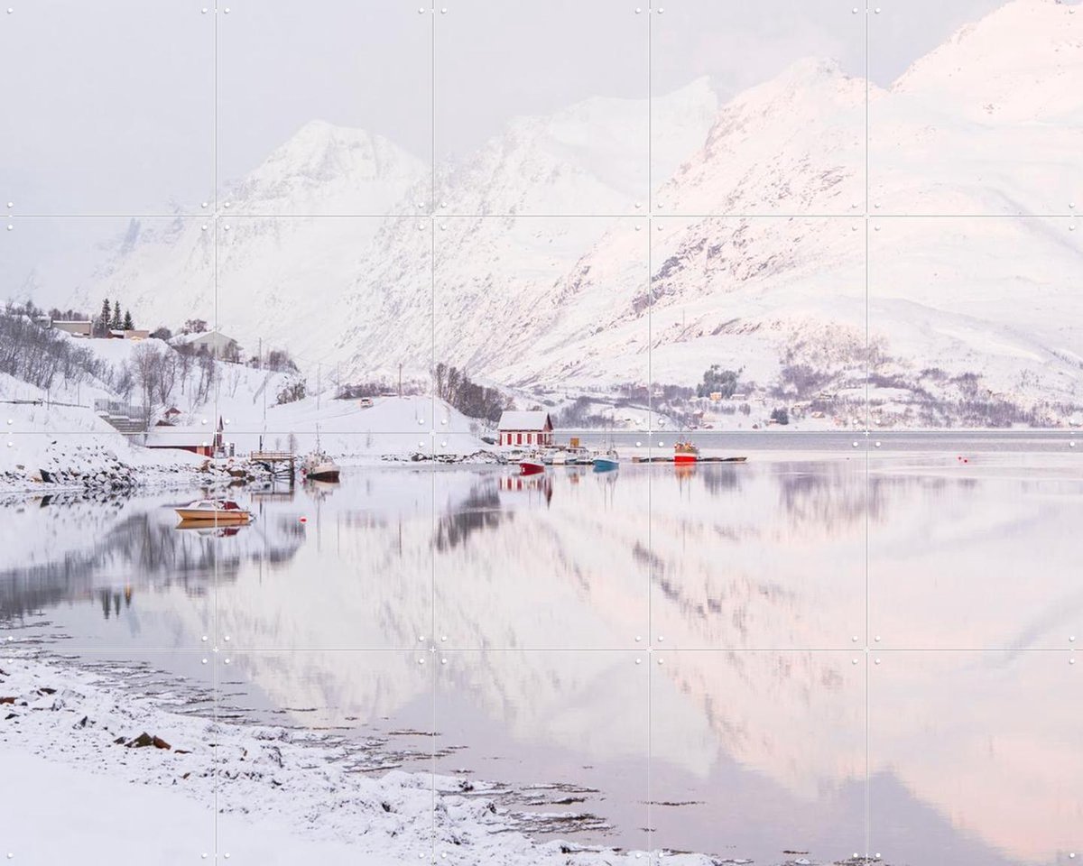 IXXI Arctic Reflections, Henrike Schenk - 100 x 80 cm - Gratis ophangtool - Grote wanddecoratie en posters - Fotografie, Natuur, Bergen
