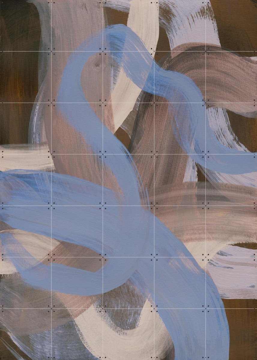 IXXI Abstract Brush Strokes 124X, Mareike Böhmer - 100 x 140 cm - Gratis ophangtool - Grote wanddecoratie en posters - Kwaststreken, Minimalisme