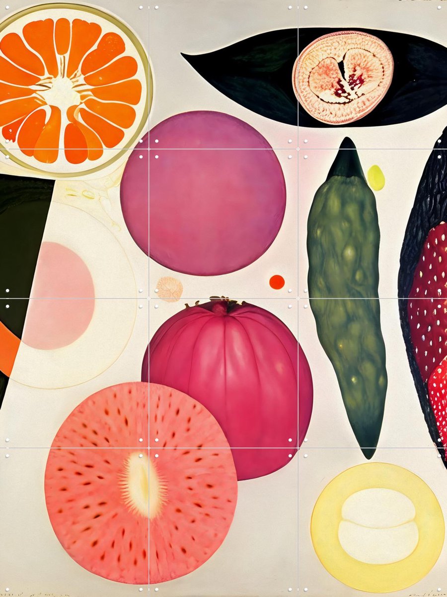 IXXI Surreal Feast, Artclaud - 60 x 80 cm - Gratis ophangtool - Grote wanddecoratie en posters - Surrealisme, Digitale Kunst, Abstract, Olieverf